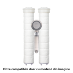Rezerve pentru filtrarea apei la duș: set de filtre ce asigură o apă curată, eliminând impuritățile prin bumbac PP și apa filtrată prin bile minerale Maifan.