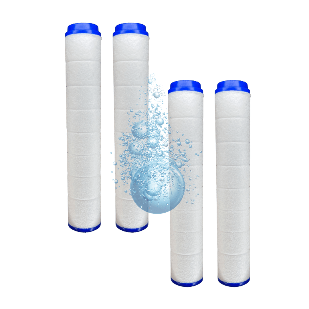 Set 4 Filtre HydroPure Osmotica, filtrare Clor, Rugină și Sedimente pentru Duș Curat Set 4 Filtre HydroPure Osmotica, filtrare Clor, Rugină și Sedimente pentru Duș Curat