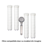 Rezerve pentru filtrarea apei la duș: set de filtre ce asigură o apă curată, eliminând impuritățile prin bumbac PP și apa filtrată prin bile minerale Maifan.