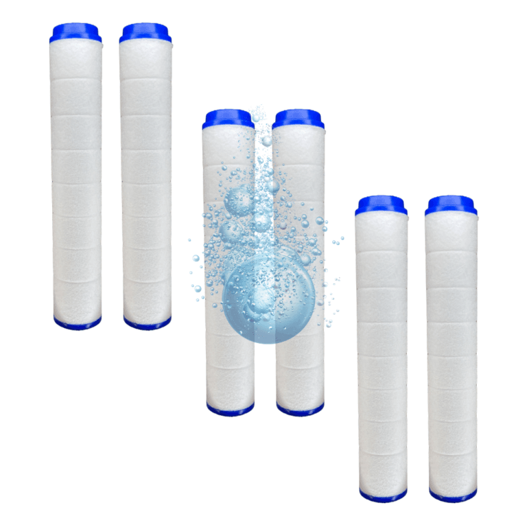 Set 6 Filtre HydroPure Osmotica, filtrare Clor, Rugină și Sedimente pentru Duș Curat