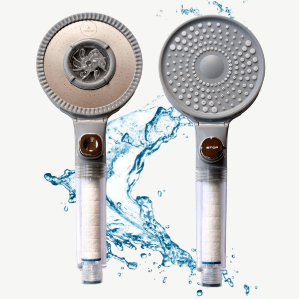 Cap de duș cu filtru HydroPure Crystal Osmotica – 2 Fețe, 3 Jeturi – Filtrare Clor, Rugină și Sedimente