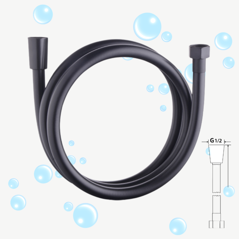 Furtun de Duș negru Universal Osmotica ProFlex 150 cm Flexibil 360°, Fără Scurgeri, Antirăsucire, Rezistent și Durabil
